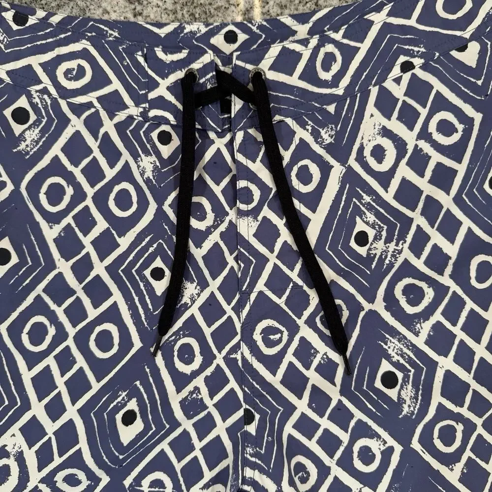 PATAGONIA-M's Paddler Swim/Board Shorts-Mens 36-Tribal/Geometric-AOP Pattern-Y2K
